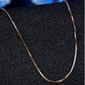 Hot Selling Factory Price 0.6mm Box Chain Real Solid Gold Necklace 18K Pure Gold AU750