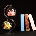 Custom logo Modern Decorative Vase Landscape Ecological Flower Vase Flat Bottom Creative Glass Vase for Home Decor