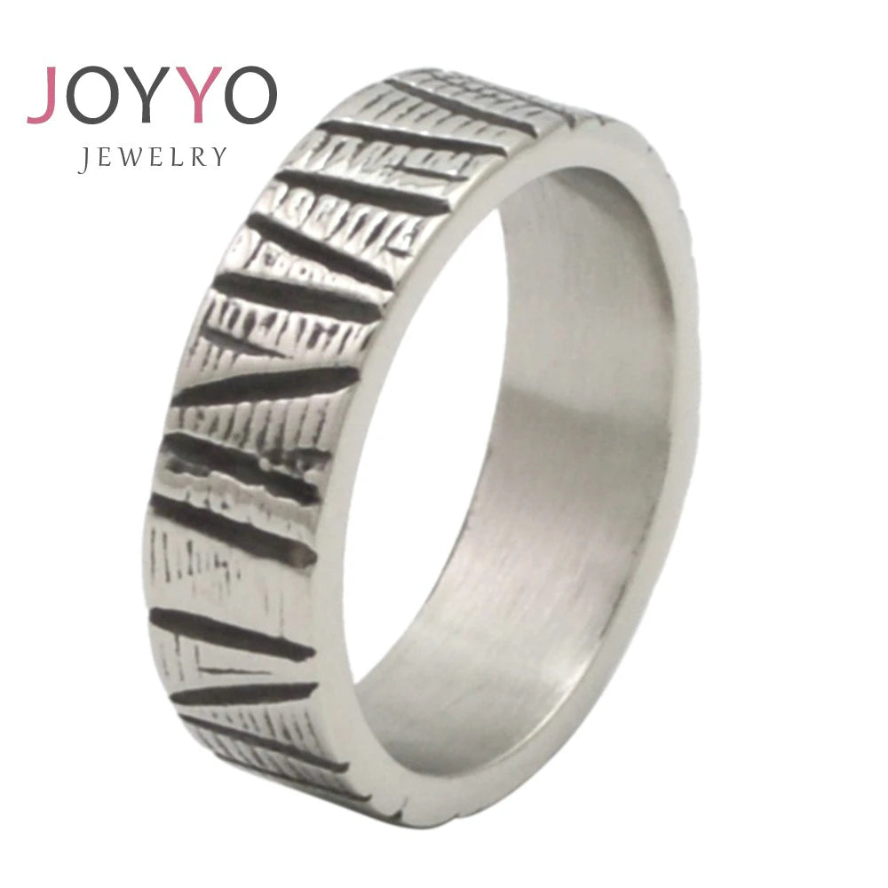 Moissanite Cuban Ring Fashion Mens Jewelry Laser Engrave Great Wall Stainless Steel Arab Men Ring Tungsten Carbide Ring