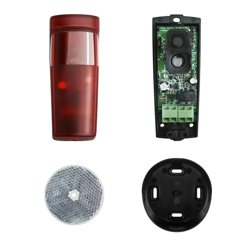 YET611 Wireless 12-24v Voltage Safety Reflective Lens Single  Beam Photocell Sensor Beam for Automatic Door Security Control