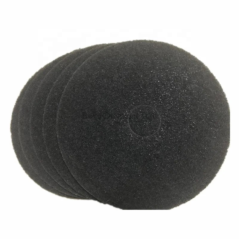 Factory Customized 17inch Floor Strip Cleaning Abrasive Buffing Black High Efficiency Stripping Marble Polishing Pads