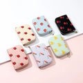 Factory RFID Card Holder Credit Wallet Travel Accessories PU Leather Customized Logo Fruits Pattern
