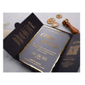 Luxury Elegant Black Acrylic Invitations Cards Glass Wedding Invitations With Wax Seal and Velvet Envelope