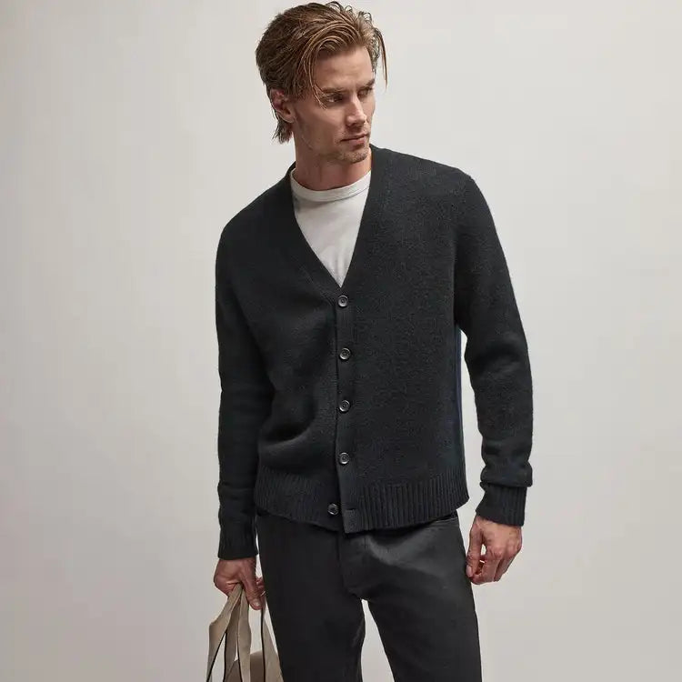 Ottoknit Tailored Custom Logo Design Knit Sweater with Luxury Wool Blend Premium Men's Cashmere Cardigan