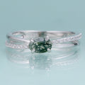 W0334 Innovative and Creative Designs 925 Sterling Silver Fine Jewelry Factory in China High-End Agate Anniversary Ring