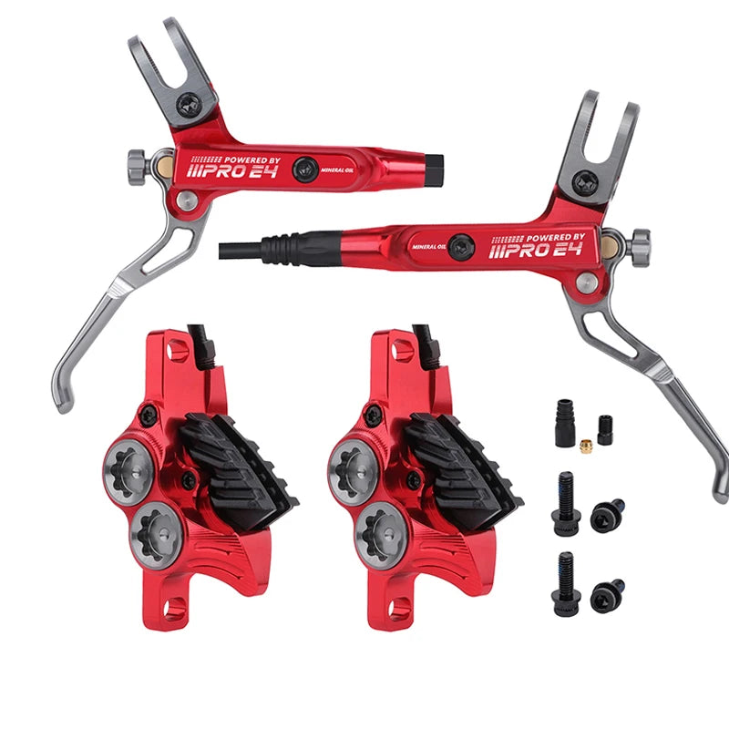 IIIPRO E4 CNC Mountain Bike Hydraulic Brake 800/1550mm Front Rear 4 Piston Oil Pressure AM DH E-bike MTB Disc Brake