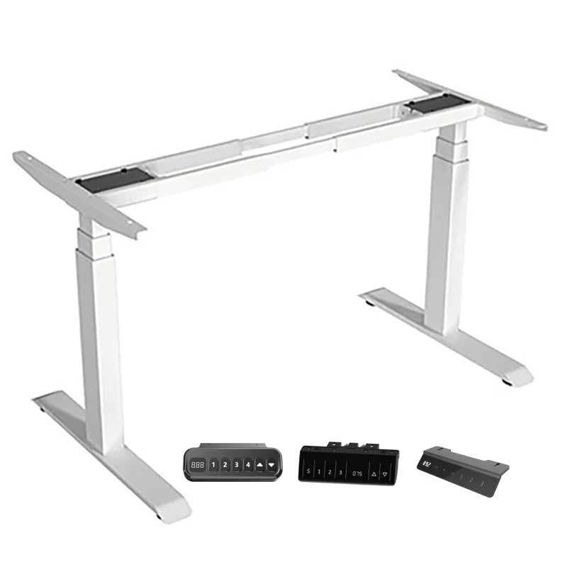 Dual Motor Lifting Desk Frame Ergonomic Sit Standing Height Adjustable Desk Frame 3 Stage Table Leg Office Table