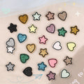 DIY Self-Adhesive Shiny Glitter Star Heart Jacket Patch Embroidered Fabric Feature Eco-Friendly Felt for Hat Multiple Colors