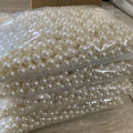 High Gloss 8mm 10mm 12mm White & Beige Loose ABS Plastic Beads 500g/bag Imation Pearls for Jewelry Making