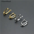 Good Quality Brass Metal Gold Silver Plated Oval Hollow U Shape Wholesale Fine Earring Hook Clasps for Dangle Earring Making