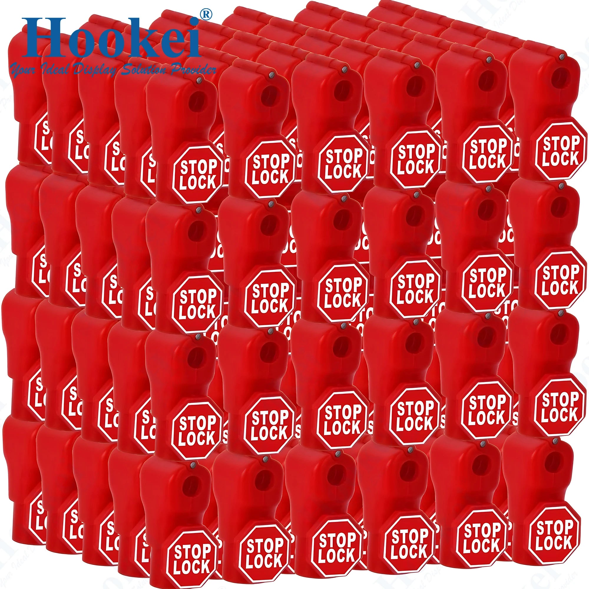 Wholesale 6mm Red Retail Shop Security Display Hook Lock Anti Sweep Theft Stop Lock