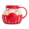 3-in-1 Lid Measures Kernels and Melts Butter Micro-Pop Microwave Popcorn Popper with Temperature Safe Glass