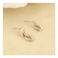 Fast Delivery S925 Sterling Silver Jewelry Chain Ring Asymmetrical Earrings Simple Everything Necklace Three-piece Jewelry Set