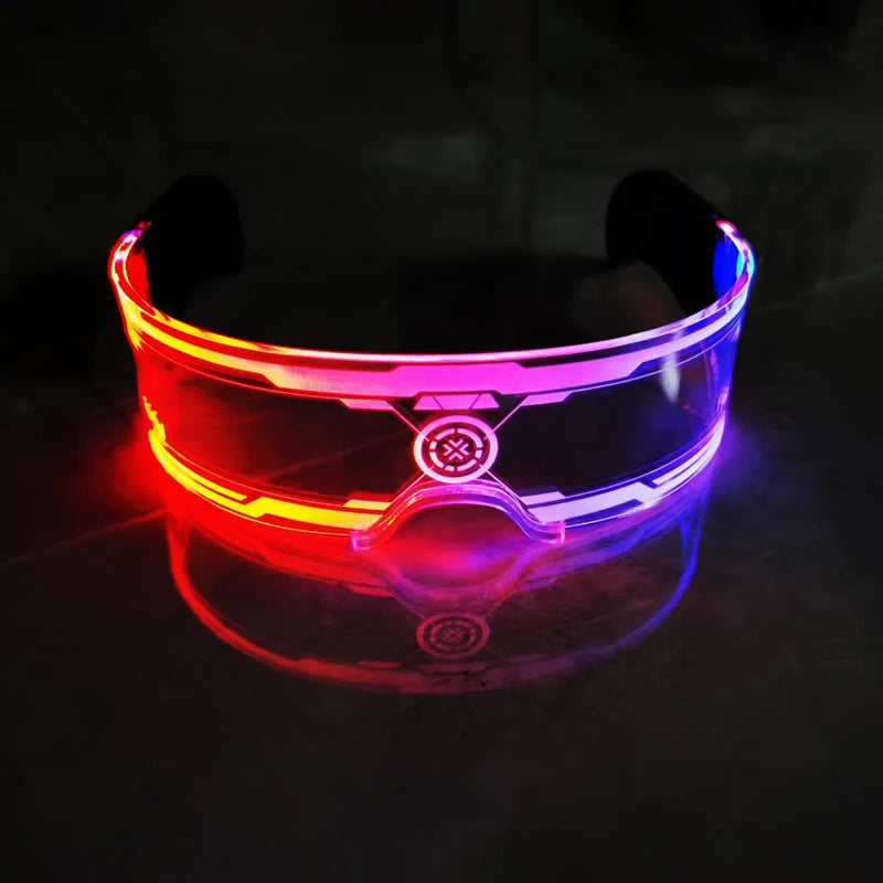 Fashionable Cyberpunk Luminous Led Glasses Creative Party Led Light up Sunglasses for Party Supplies