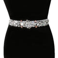 European and American Trend Ladies Elastic Band Fine Waist Seal with Diamond Crystal Fabric Belts