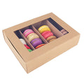 Luxury Macaroon Box with UV Coated Paper Foil Customized Rigid Presentation Sushi Embossing for Food and Sugar Use