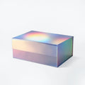 Luxury A5 Deep Size Custom Holographic Magnetic Lid Folding Gift Packaging Box Wholesale