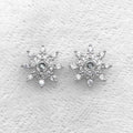 Sterling Silver 3*3mm Semi Mount Stud Earrings Empty Frame Support Blank Setting S925 Base Without Center Stone DIY for Inlay