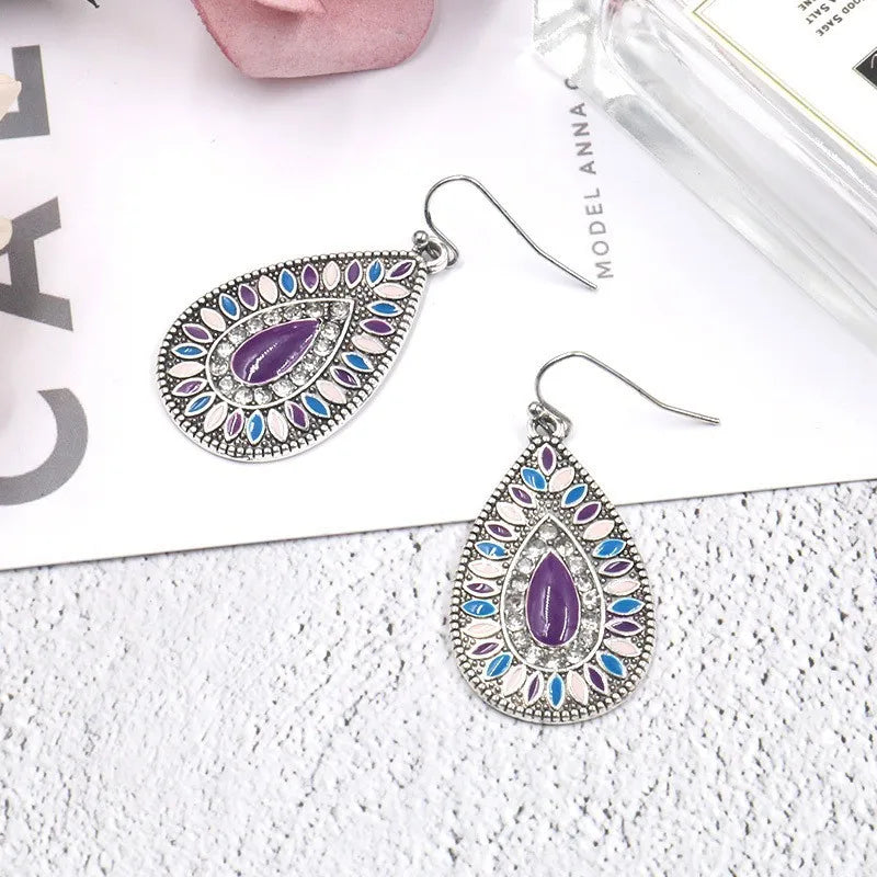 ZF Trendy Lightweight Bohemian Drop Earrings Boho Dangle Earrings for Women Geometric Tassel Earring Jewelry