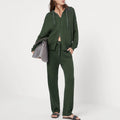2 Piece Pants Sweater Suit Outfits Two Piece Set Women Clothing Wholesale Casual Pullover Warm Set Custom Logo Sweater Set