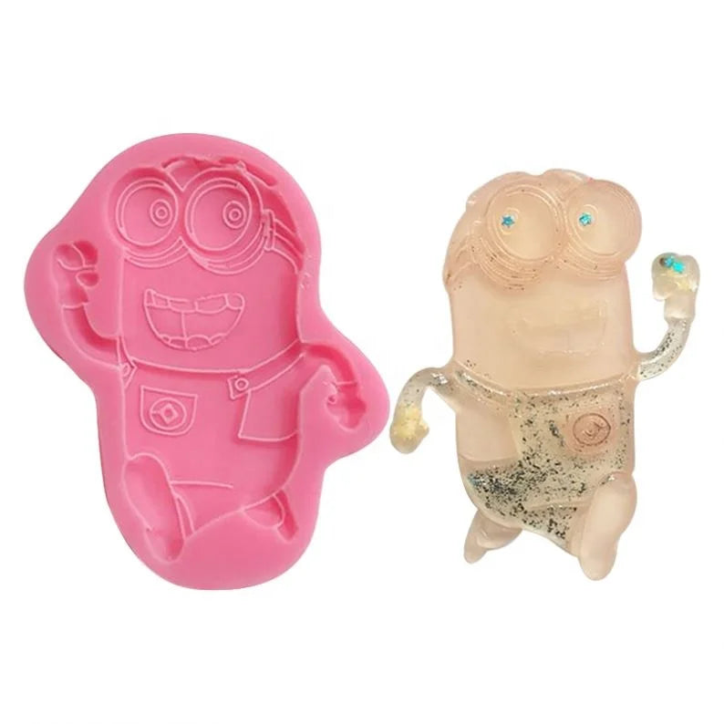 Hengya Silicone Chocolate Mould with Jumping minions Shape. Silicone Sugar Lace Mould 3D Silicone Sugar Mold Cake Decorating