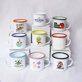 High Quality Outdoor Camping Mugs Sublimation Enamel Coffee Mugs for Gifts Promotion