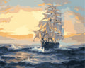 Sailboat Oil Painting by Numbers Boat Canvas Painting Handpaintedr Home Decor Paint by Numbers Wall Art Handmade