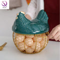 Ins Nordic Light Luxury Ceramic Egg Storage Basket Kitchen Fruit Basket Home Living Room Storage Basket