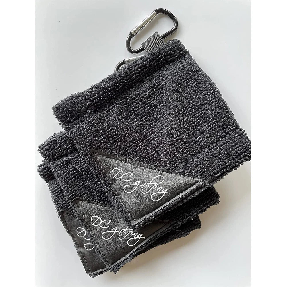 Custom Size logo Microfiber Terry Wet and Dry Pocket Golf Ball Cleaning Towel