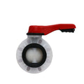 China High Quality 1-1/2 inch to 4 inch PVDF plastics butterfly Valve DN65-100 Pvdf Handle butterfly Valve with ready to ship