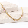 Chris April Fashion Jewelry in Stock 316L Stainless Steel PVD Gold Plated Colorful Enamel Beads Charms Chain Necklaces