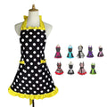 Sweetheart Retro Cotton Polka Dot Kitchen Apron Vintage Pinafore Dress for Women and Girls Woven Fabric for Cooking and Salon
