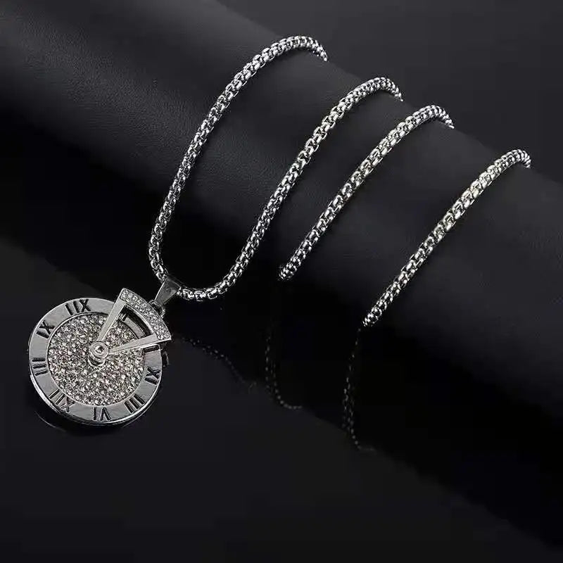 Customize Fashion Jewelry Hip Hop Violent Round Circle Bear Stainless Steel Pendant Necklace for Men