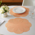 Wholesale Durable PVC Vinyl Flower Braided Kitchen Placemats Washable Dining Table Mats & Durable Place Mats for Dining Table