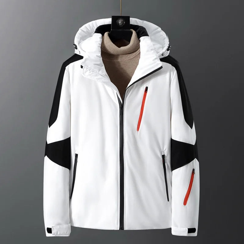 Fall Winter Waterproof Warm Jackets White Duck Down Removable Hooded Man Coat Men Down Jacket Men Winter Warm Jackets Stylish