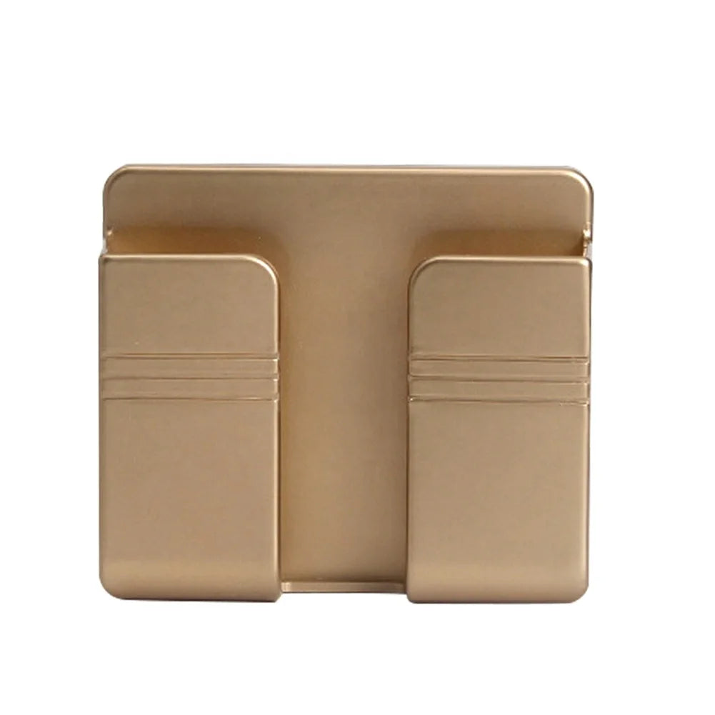Punch Free Wall Mounted Organizer Storage Box Remote Control Mounted Mobile Phone Plug Wall Holder Charging Multifunction Hook