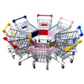 Factory Direct Selling Popular Metal Crafts Ornament Mini Trolley Mini Supermarket Shopping Cart Floor Stand Toy Creative Gift