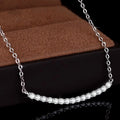 0.1CT Moissanite Pendant Necklace VVS1 Stone Diamond Simple Balance Bar Design 925 Silver Fine Jewelry for Women Perfect Gift