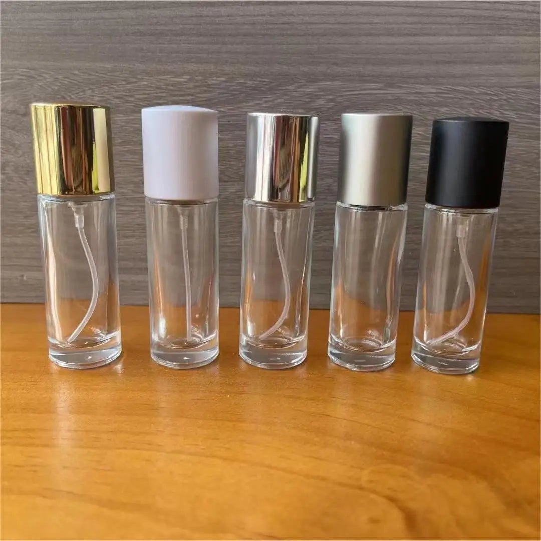 MUB Bulk Travel Size 10ml Round Crimp Non-reusable Crystal White Material Glass Perfume Spray Bottle