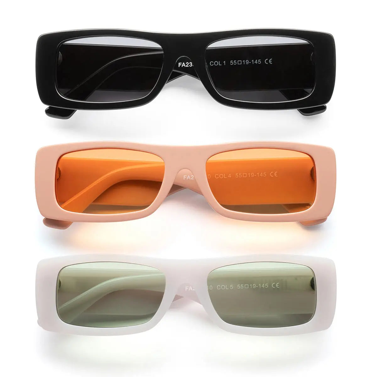 Sunglasses Luxury Rectangle Vintage Square Blue Cr39 Lens Custom Sunglasses Logo Acetate Sunglasses for Men Women