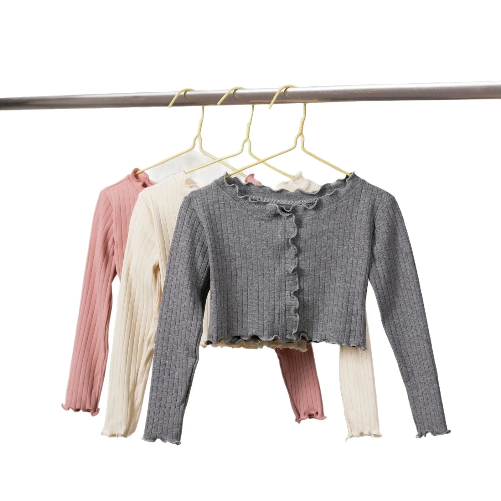 Little Girl's Classic Long Sleeve Knit Wrap Top Ballet Dance Cardigan