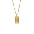 2021 Fashion Vintage 18k Gold Plated Square Pendant Necklace for Woman