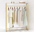 Double-Sided Foldable Customizable Color Iron Metal Garment Racks Clothes Display Stand Supermarket Shelves for Clothing Shops
