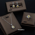 925 Silver Jewelry 3 Sets Ice Cut 5A Zircon Wedding Ring Set Earrings Ring Pendant Necklace Set