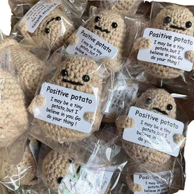 Hot Sale Y1050 Mini Funny Potato Doll Positive Vegetable Fruits Crochet Birthday Energy Gift Novelty Idea Gift Idea