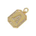 MIENTER Hot Sale Jewelry Charms Letter Pendant Luxury Fine Copper Alloy Women 18k Gold Plated Pendants