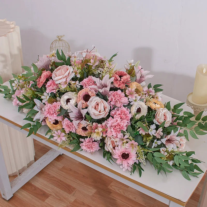 H-426 Simulated Flower Conference Table Business Finished Flower Coffee Table Dining Table Wedding Decoration