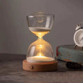 Factory Supply Led Usb Recharge Nightstand Lamp 7 Colors Sand Hourglass Timer With Light