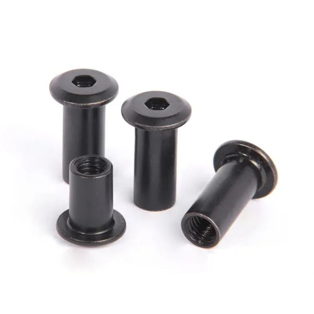 M3 M4 M5 M6 M8 Black Oxide Hex Socket Furniture Joint Connector Barrel Sleeve Nuts