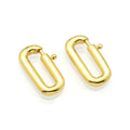 High Quality Anti-fading 18k Real Gold Plating 8x16mm Rectangle Shape Press Clasp for Fashion Jewelry Making Findings